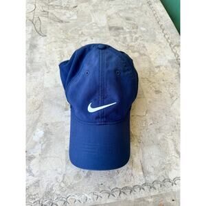 Nike Golf Hat Cap, Navy Striped, Swoosh, Legacy 91 Dri Fit, Strapback BV1076-419